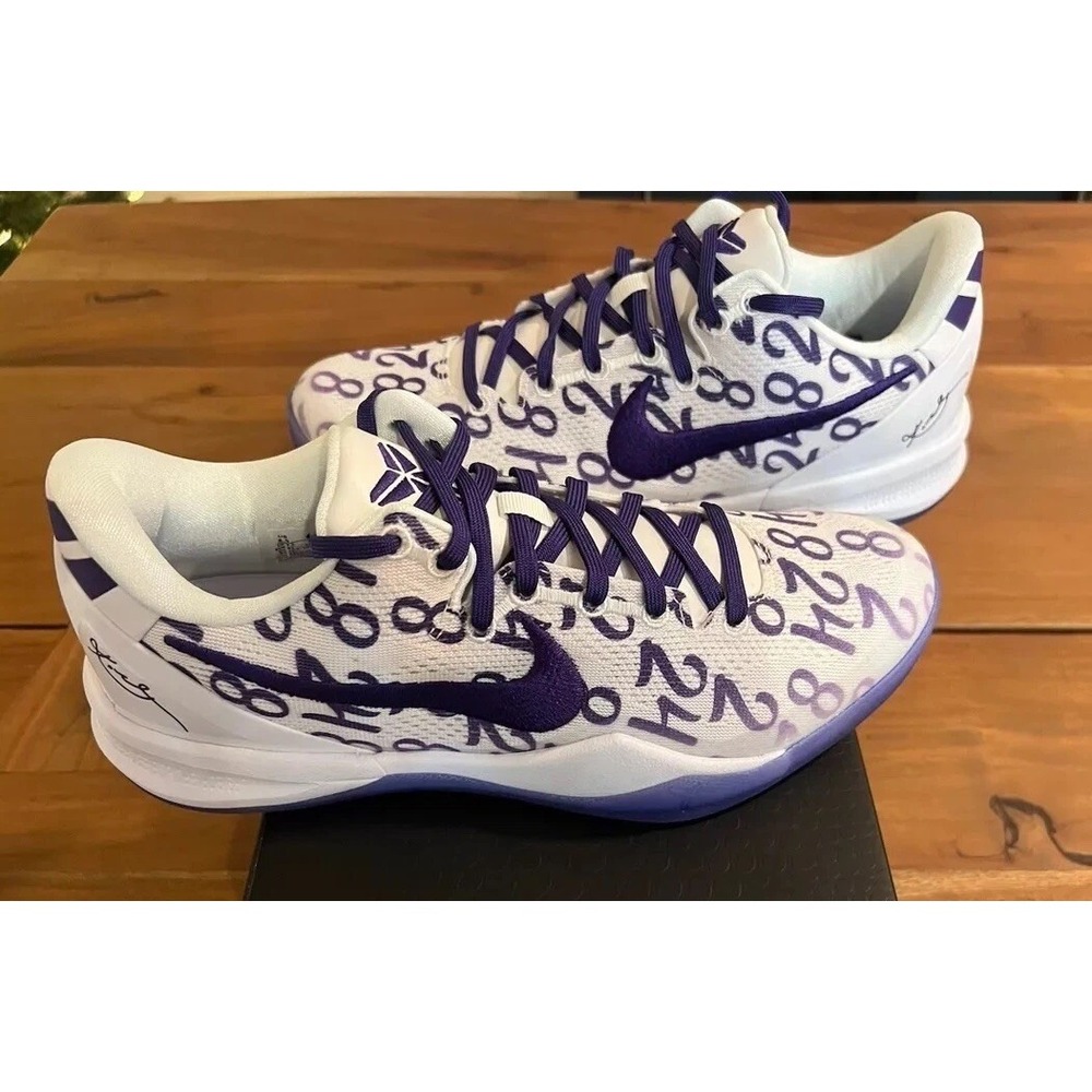 Nike Kobe VIII 8 Protro Court Purple‎ Number FQ3549-100 Basketball Shoes Sz 8.5